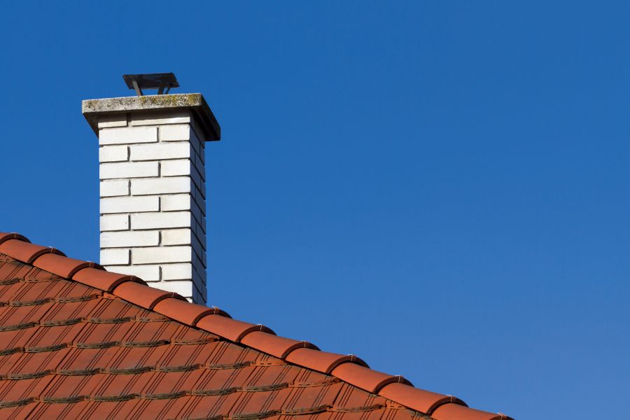 Chimney on a roof